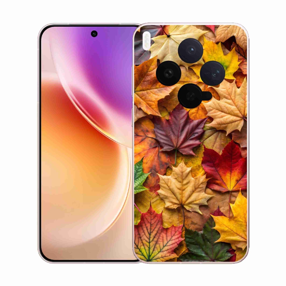 Gélový kryt mmCase na Vivo X300 5G - javorové listy 2