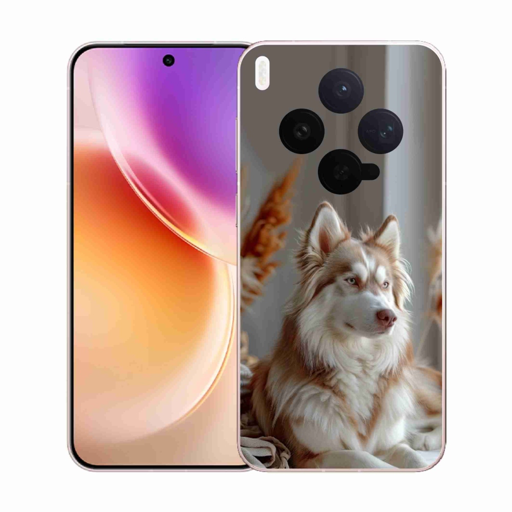 Gélový kryt mmCase na Vivo X300 5G - pokojný sibírsky husky