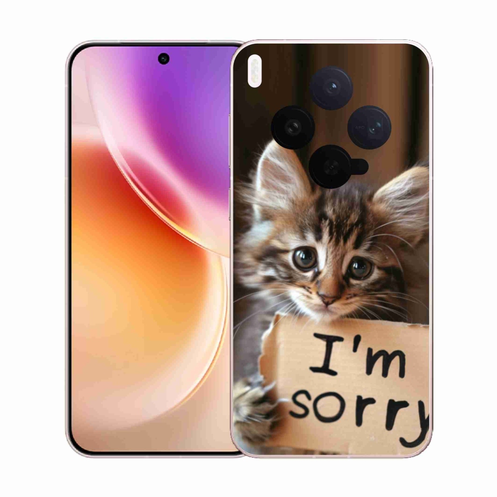 Gélový kryt mmCase na Vivo X300 5G - mačacie ospravedlnenie