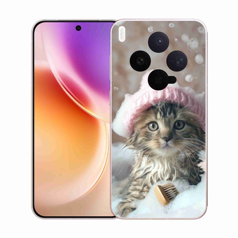 Gélový kryt mmCase na Vivo X300 5G - mačiatko a kúpeľ