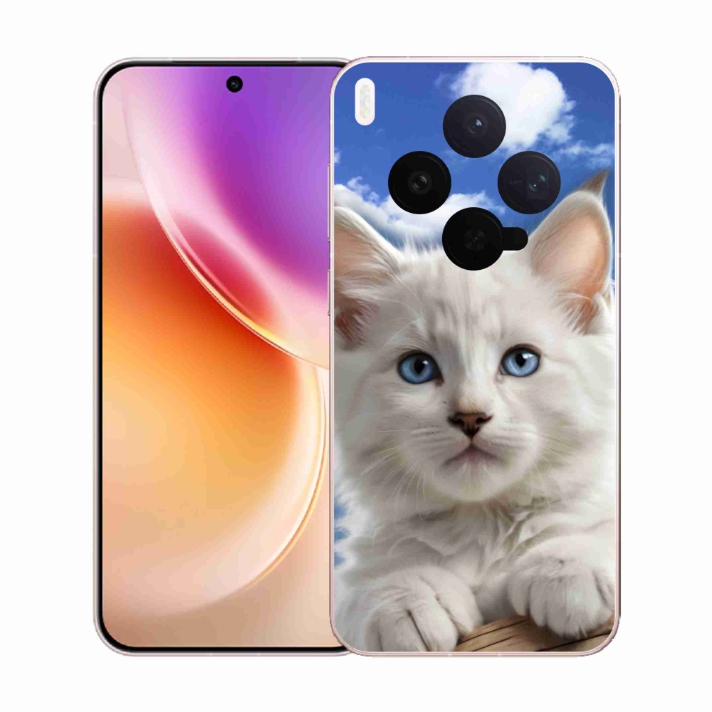 Gélový kryt mmCase na Vivo X300 5G - mačiatko a oblaky