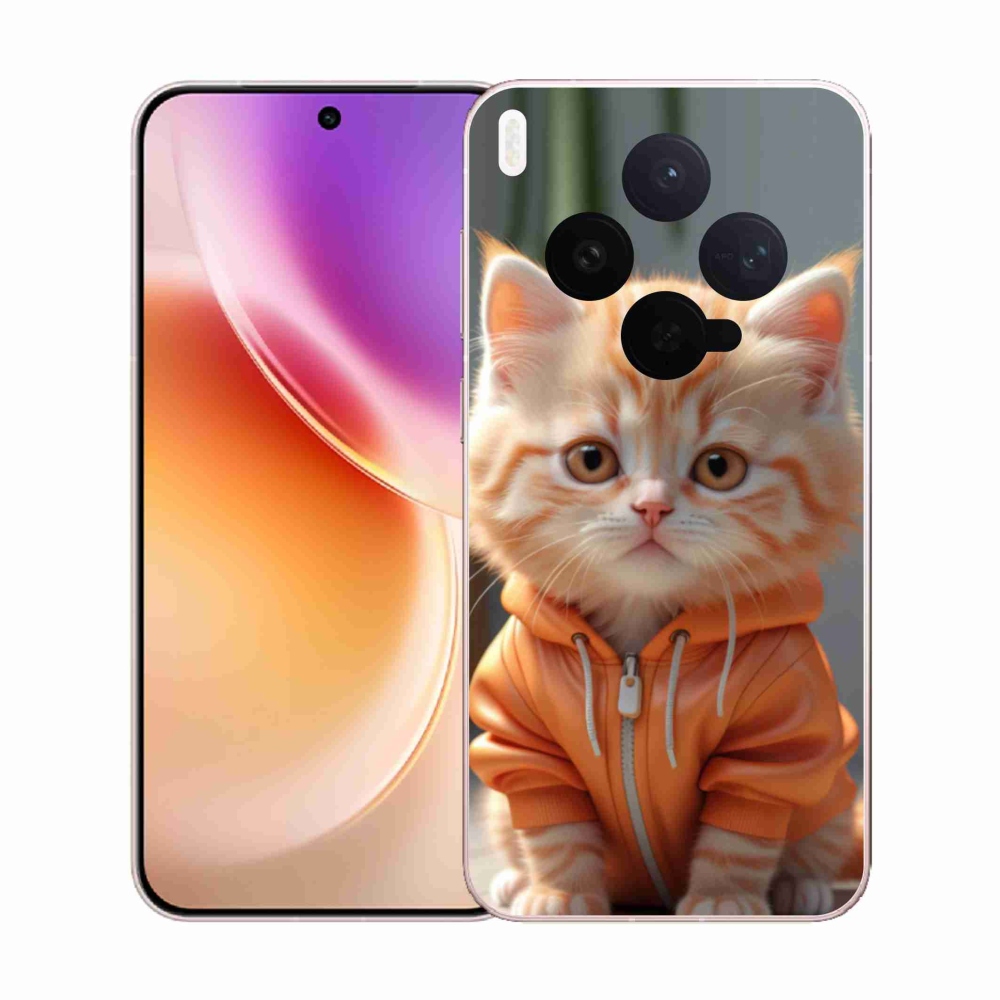 Gélový kryt mmCase na Vivo X300 5G - mačiatko v mikine