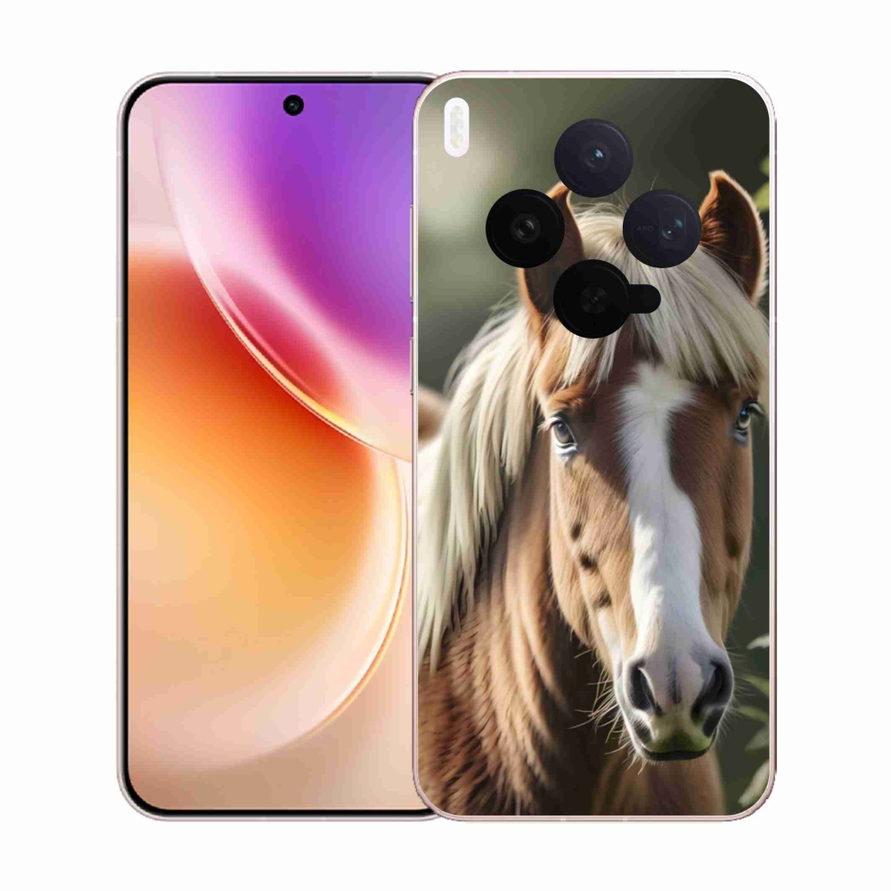 Gélový kryt mmCase na Vivo X300 5G - kôň so svetlou hrivou