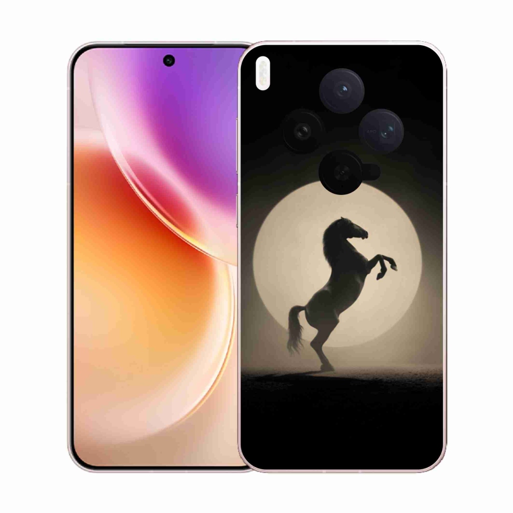Gélový kryt mmCase na Vivo X300 5G - kôň v siluete