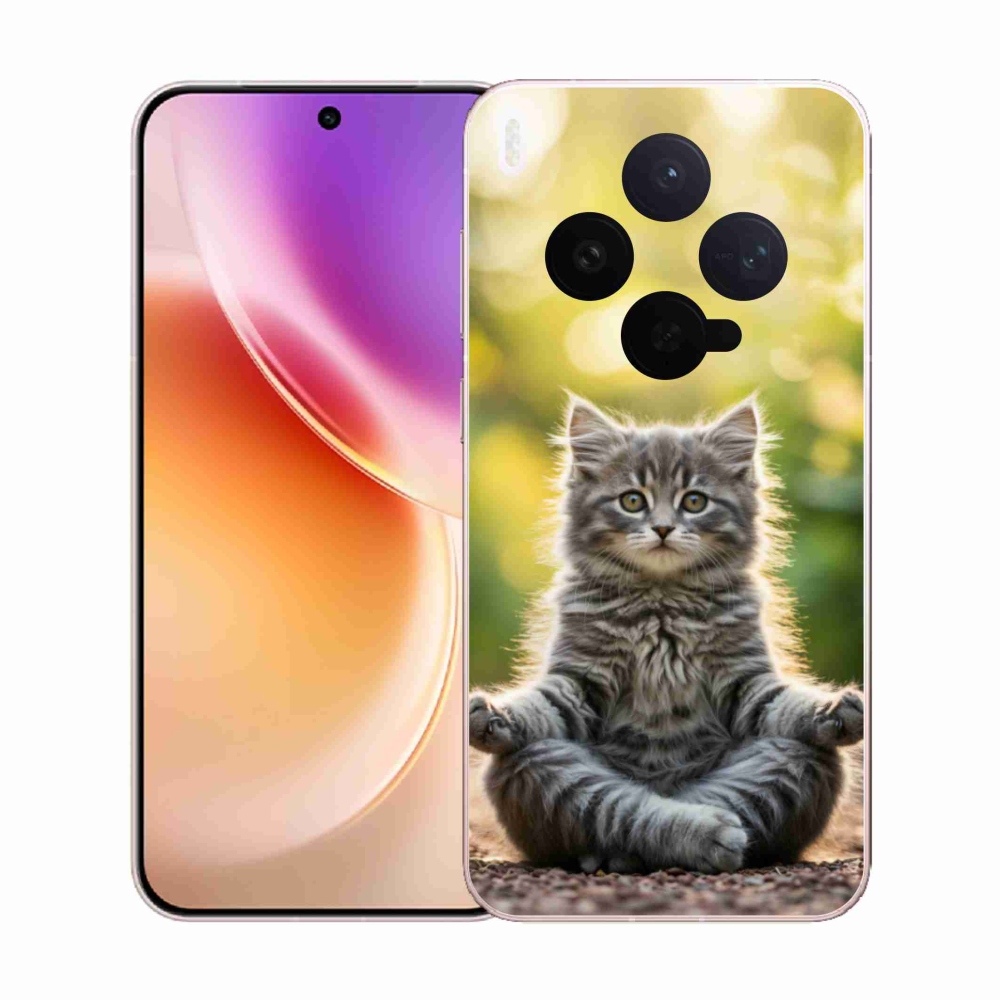 Gélový kryt mmCase na Vivo X300 5G - meditujúce mačiatko