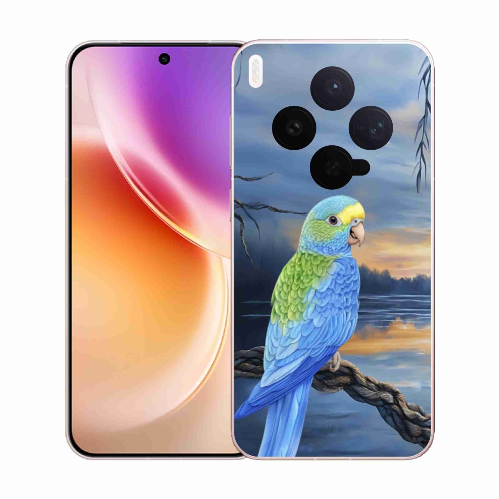 Gélový kryt mmCase na Vivo X300 5G - modrý papagáj