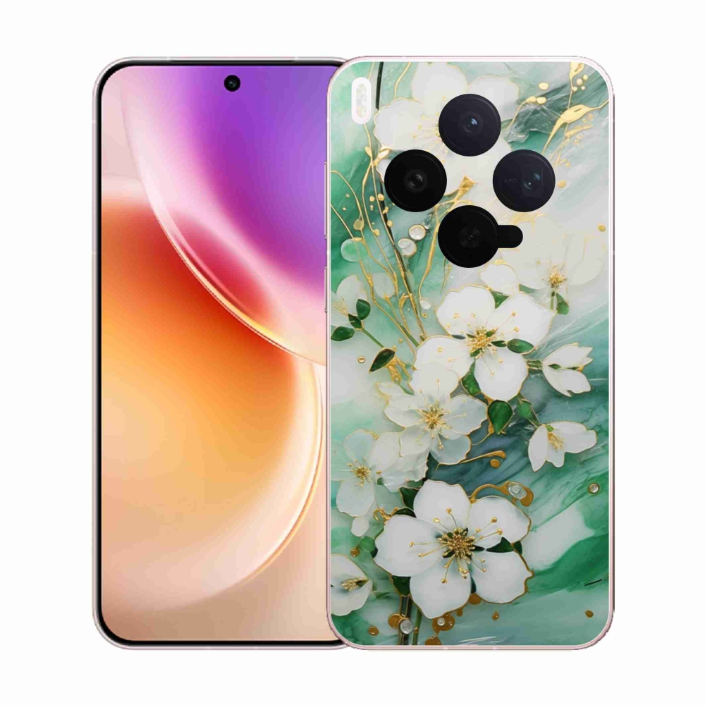 Gélový kryt mmCase na Vivo X300 5G - nežné kvety