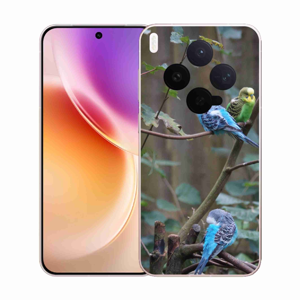 Gélový kryt mmCase na Vivo X300 5G - papagáje na vetve