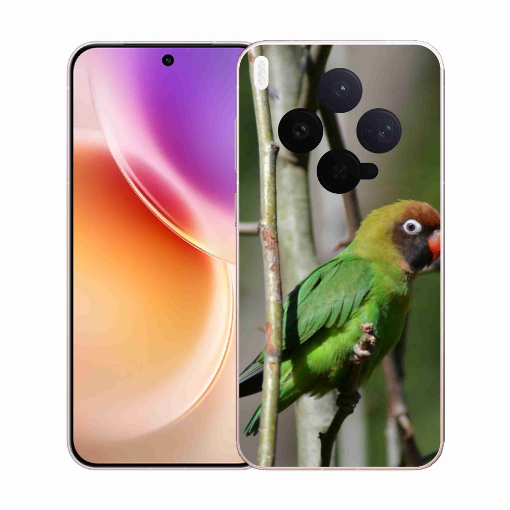 Gélový kryt mmCase na Vivo X300 5G - papagáj agapornis