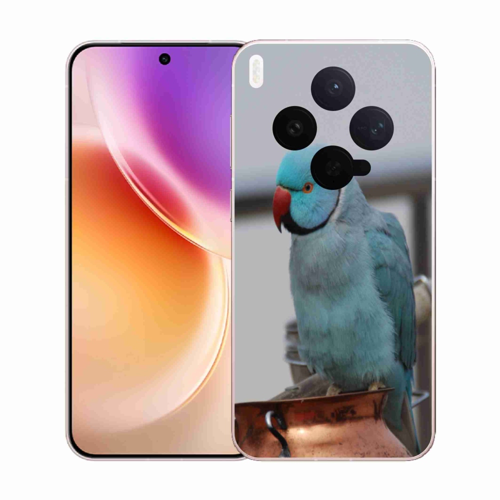Gélový kryt mmCase na Vivo X300 5G - papagáj Alexandr modrý
