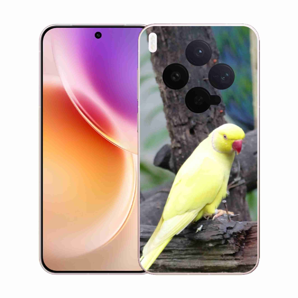 Gélový kryt mmCase na Vivo X300 5G - papagáj alexander žltý
