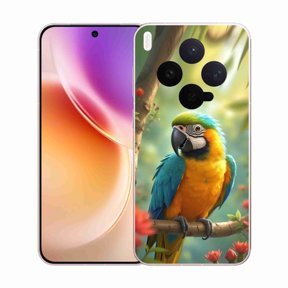 Gélový kryt mmCase na Vivo X300 5G - papagáj ara modrožltá