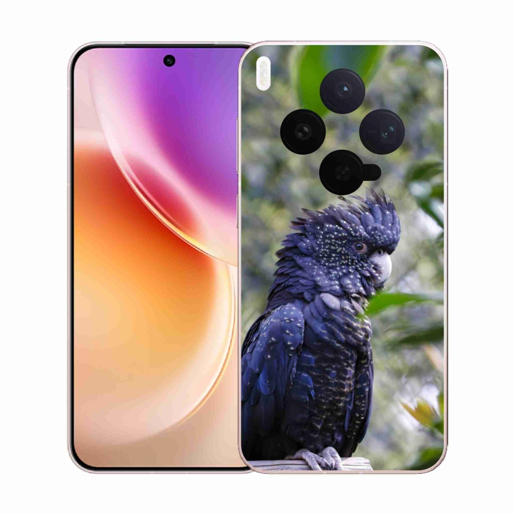 Gélový kryt mmCase na Vivo X300 5G - papagáj kakadu čierny