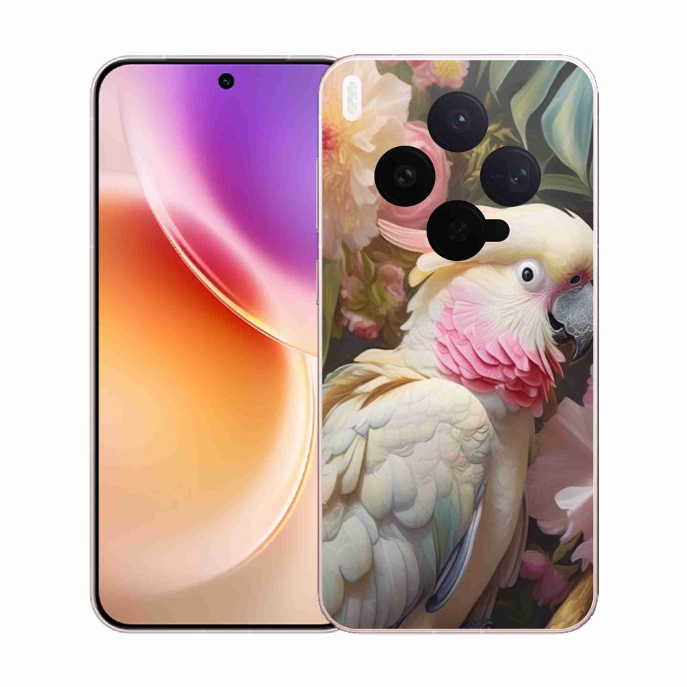 Gélový kryt mmCase na Vivo X300 5G - papagáj kakadu ružový 2