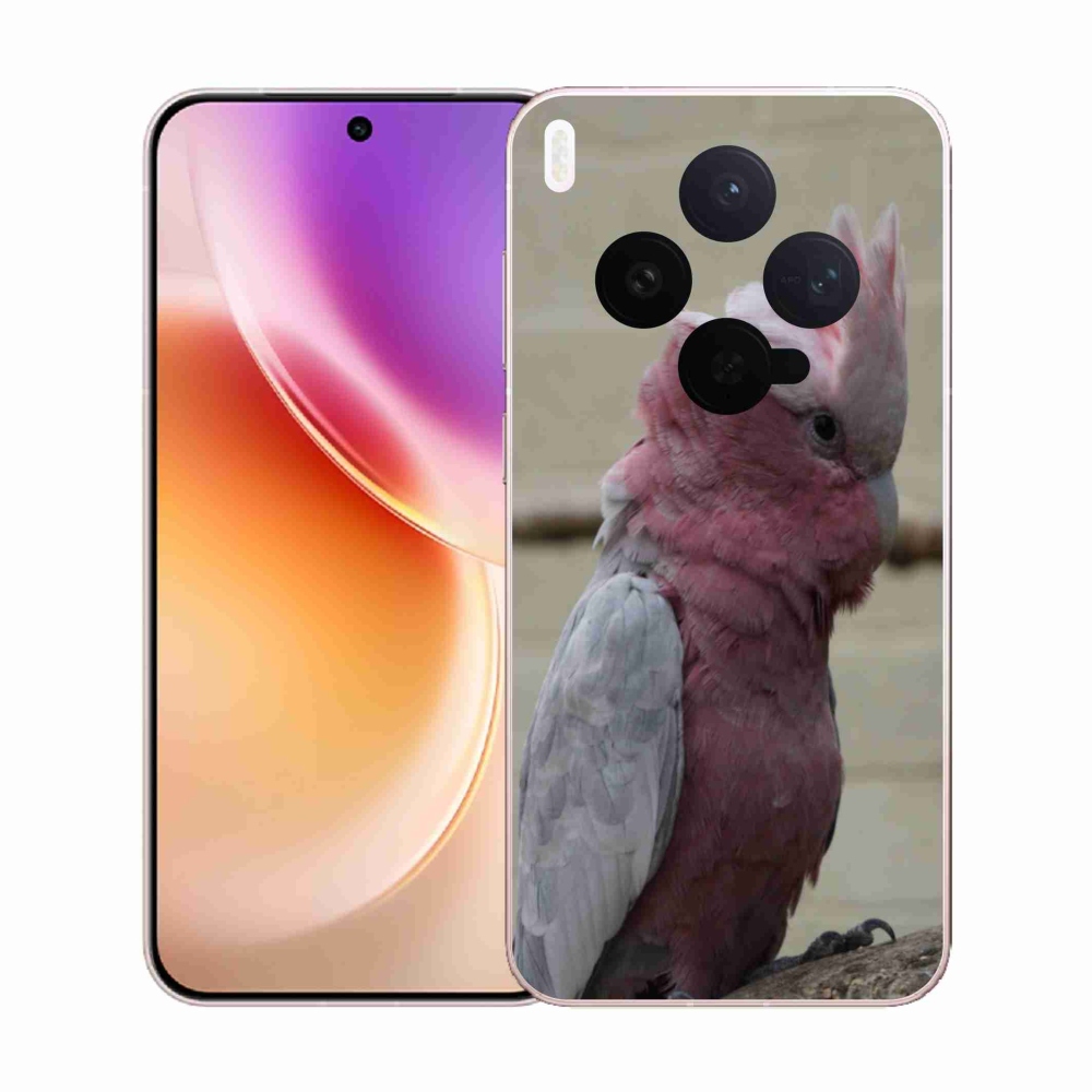 Gélový kryt mmCase na Vivo X300 5G - papagáj kakadu ružový