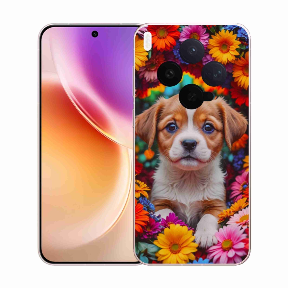 Gélový kryt mmCase na Vivo X300 5G - roztomilé šteňa