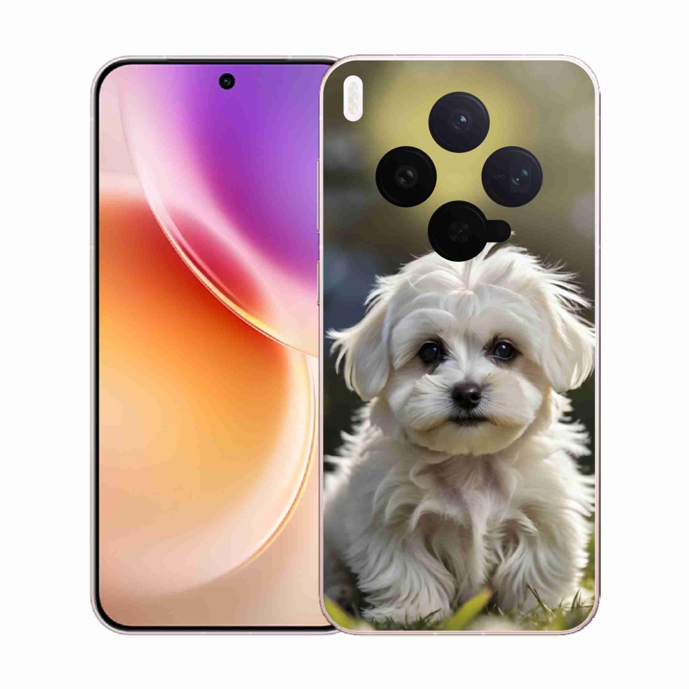 Gélový kryt mmCase na Vivo X300 5G - roztomilý maltézsky psík