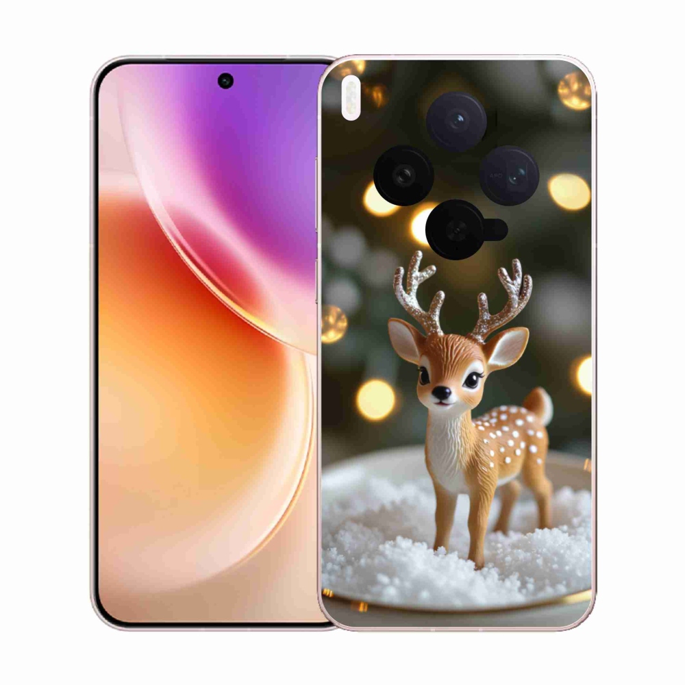 Gélový kryt mmCase na Vivo X300 5G - roztomilý vianočný jeleň