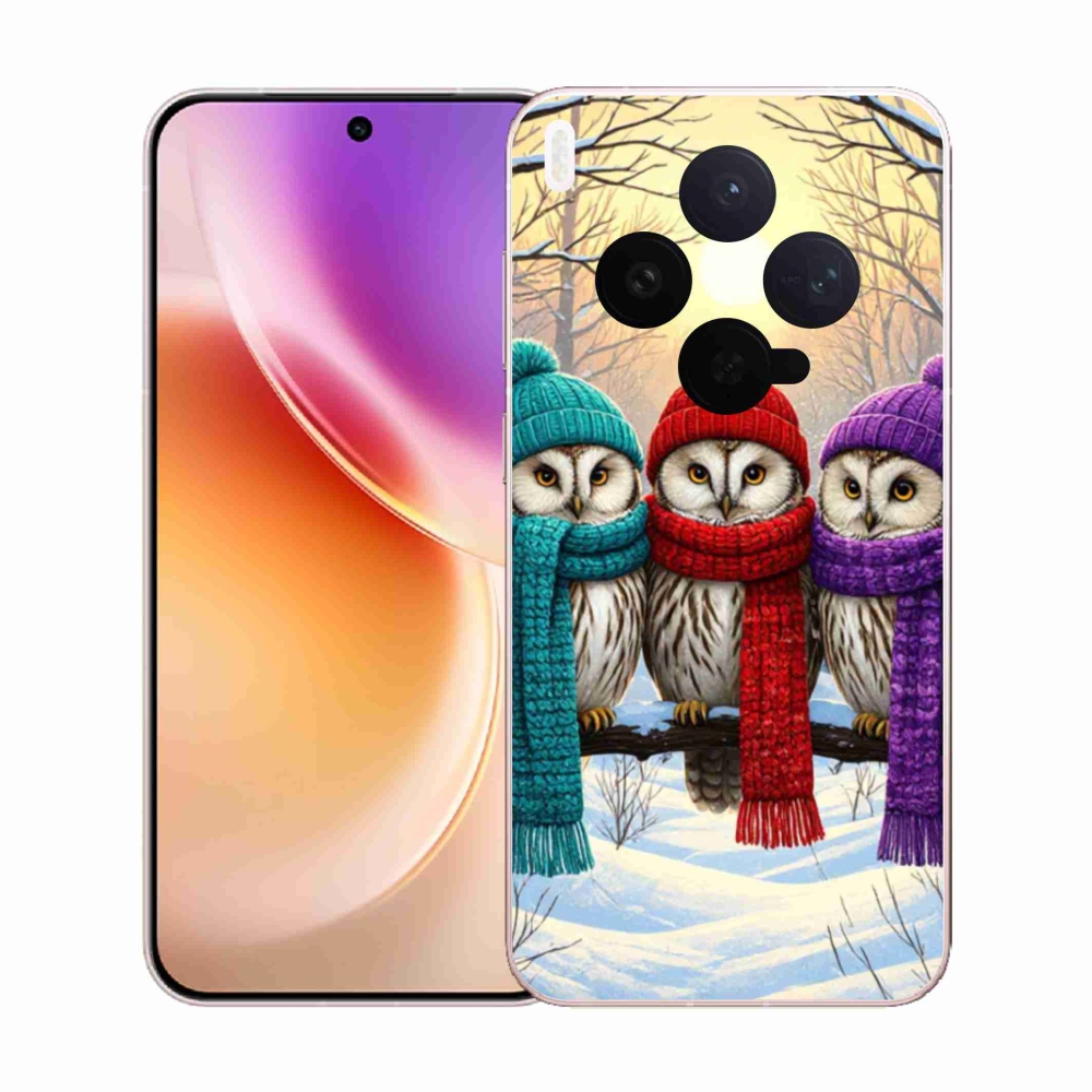 Gélový kryt mmCase na Vivo X300 5G - soví priatelia