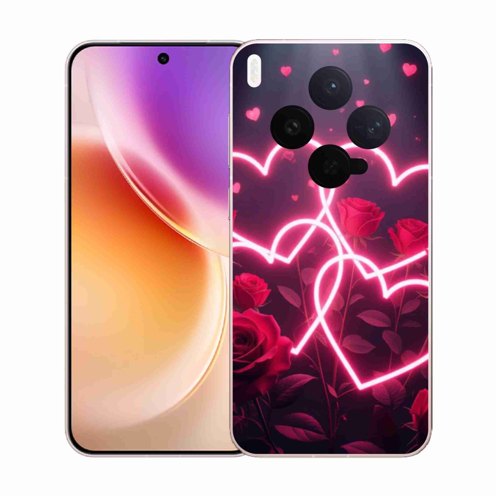 Gélový kryt mmCase na Vivo X300 5G - srdce lásky