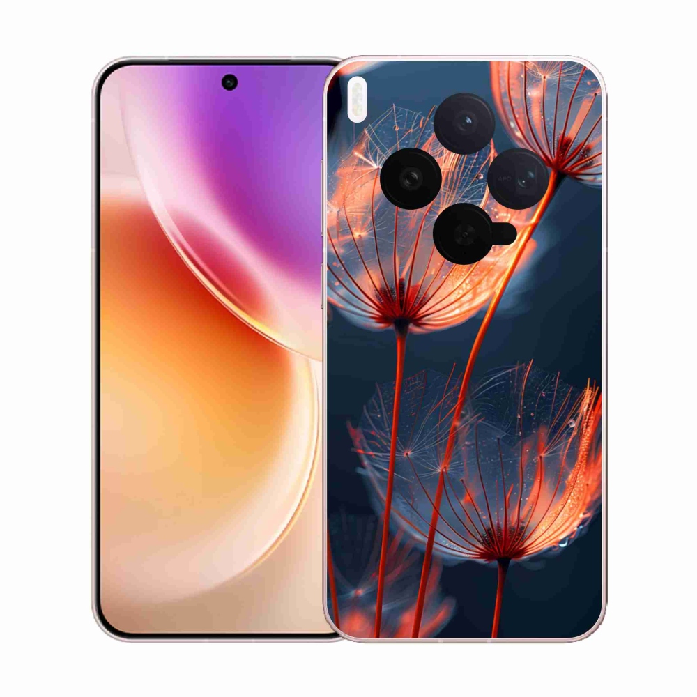 Gélový kryt mmCase na Vivo X300 5G - svetielkujúce páperie