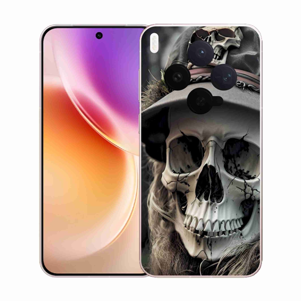 Gélový kryt mmCase na Vivo X300 5G - temná lebka