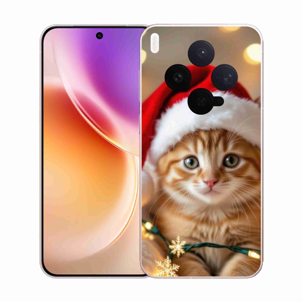 Gélový kryt mmCase na Vivo X300 5G - vianočné mačiatko