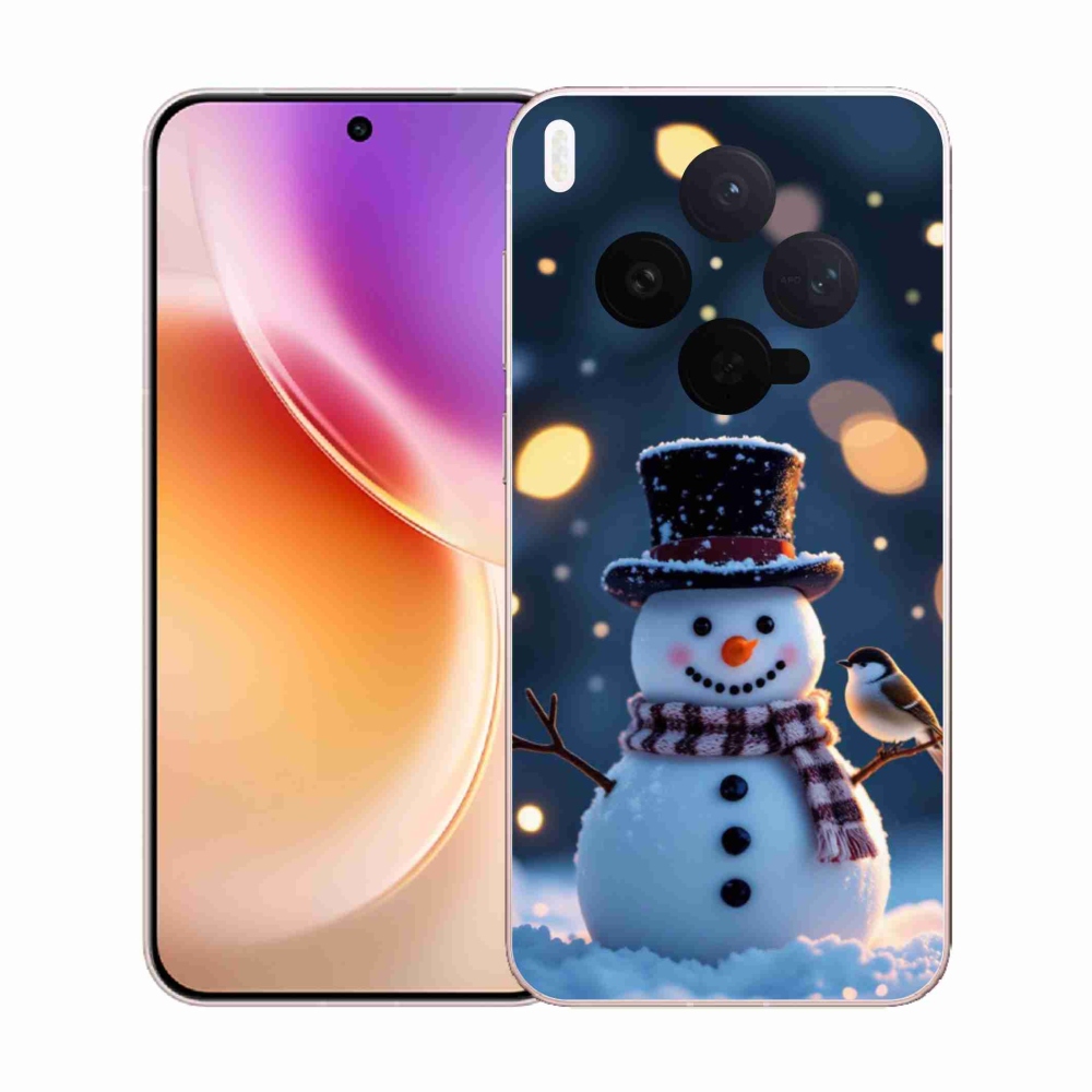 Gélový kryt mmCase na Vivo X300 5G - vianočný snehuliak