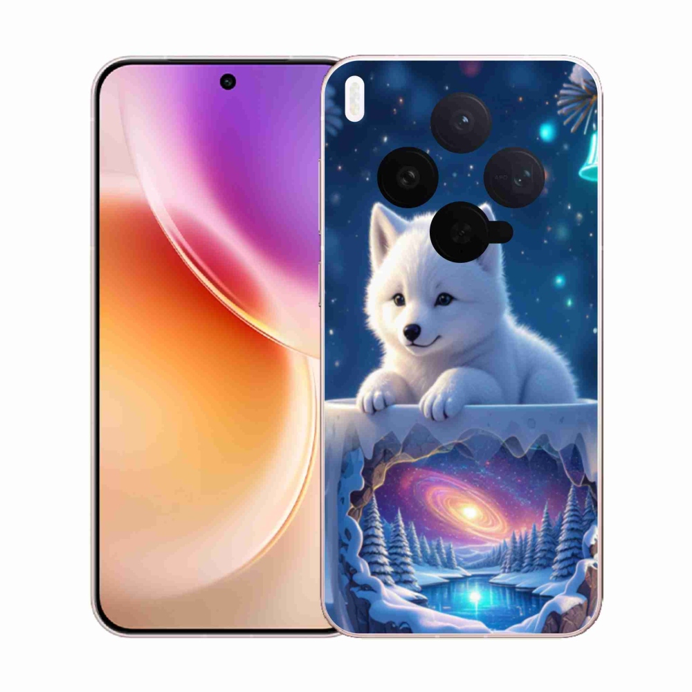 Gélový kryt mmCase na Vivo X300 5G - vianočné šteňa