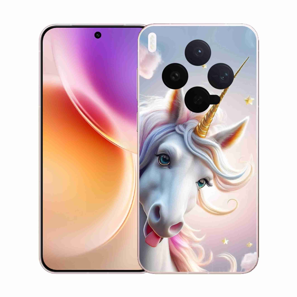 Gélový kryt mmCase na Vivo X300 5G - veselý jednorožec