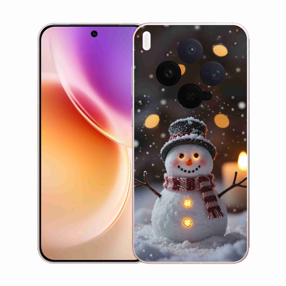Gélový kryt mmCase na Vivo X300 5G - veselý snehuliak