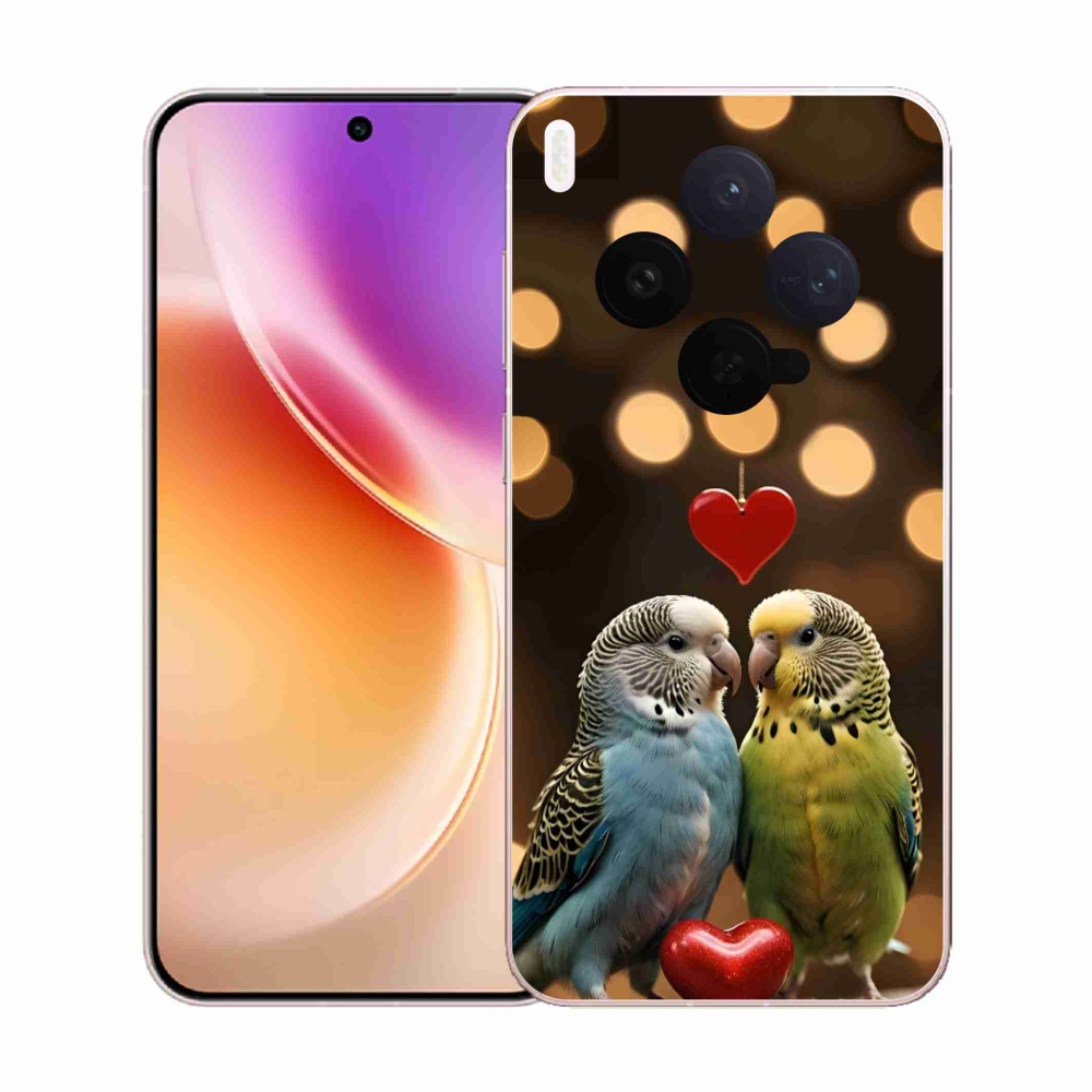 Gélový kryt mmCase na Vivo X300 5G - zamilovaní papagáje