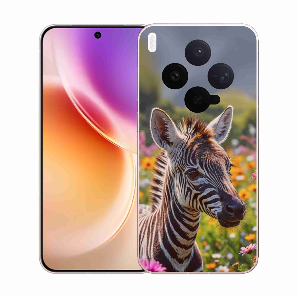 Gélový kryt mmCase na Vivo X300 5G - zebra na lúke