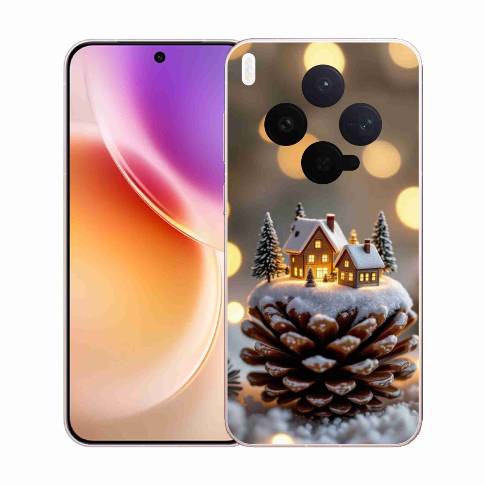 Gélový kryt mmCase na Vivo X300 5G - zimná dedinka