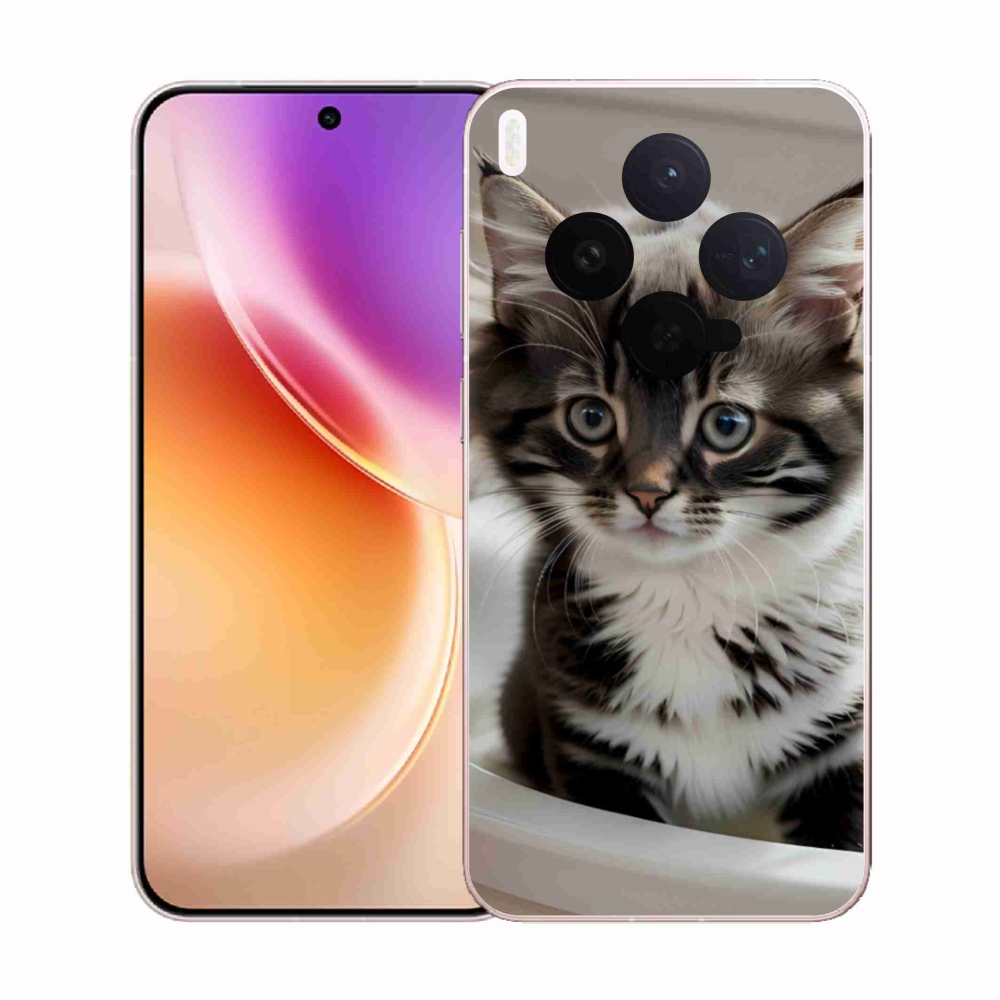 Gélový kryt mmCase na Vivo X300 5G - zvedavé mačiatko