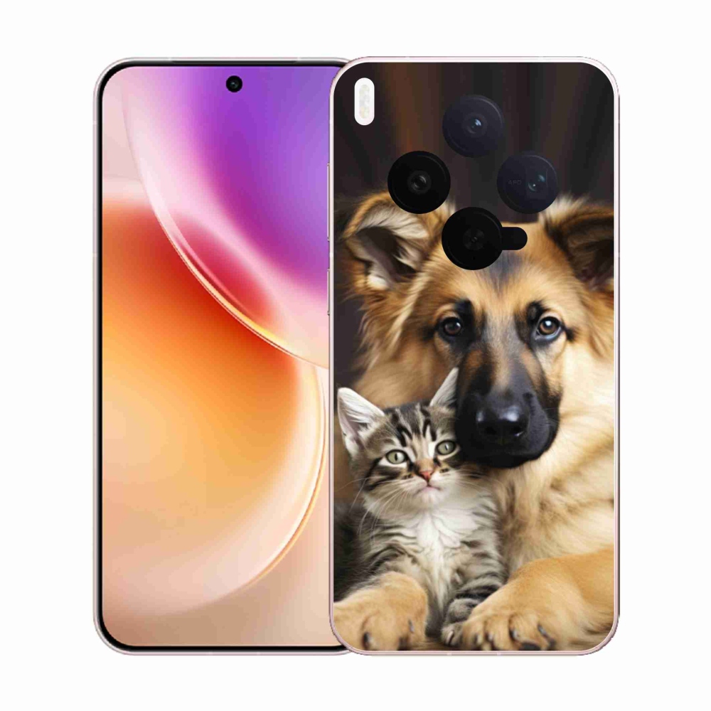 Gélový kryt mmCase na Vivo X300 5G - zvieracie priateľstvo