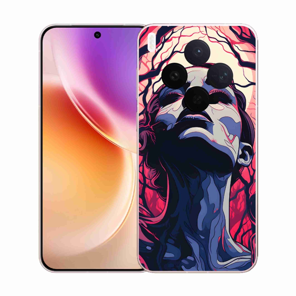 Gélový kryt mmCase na Vivo X300 - abstraktná tvár