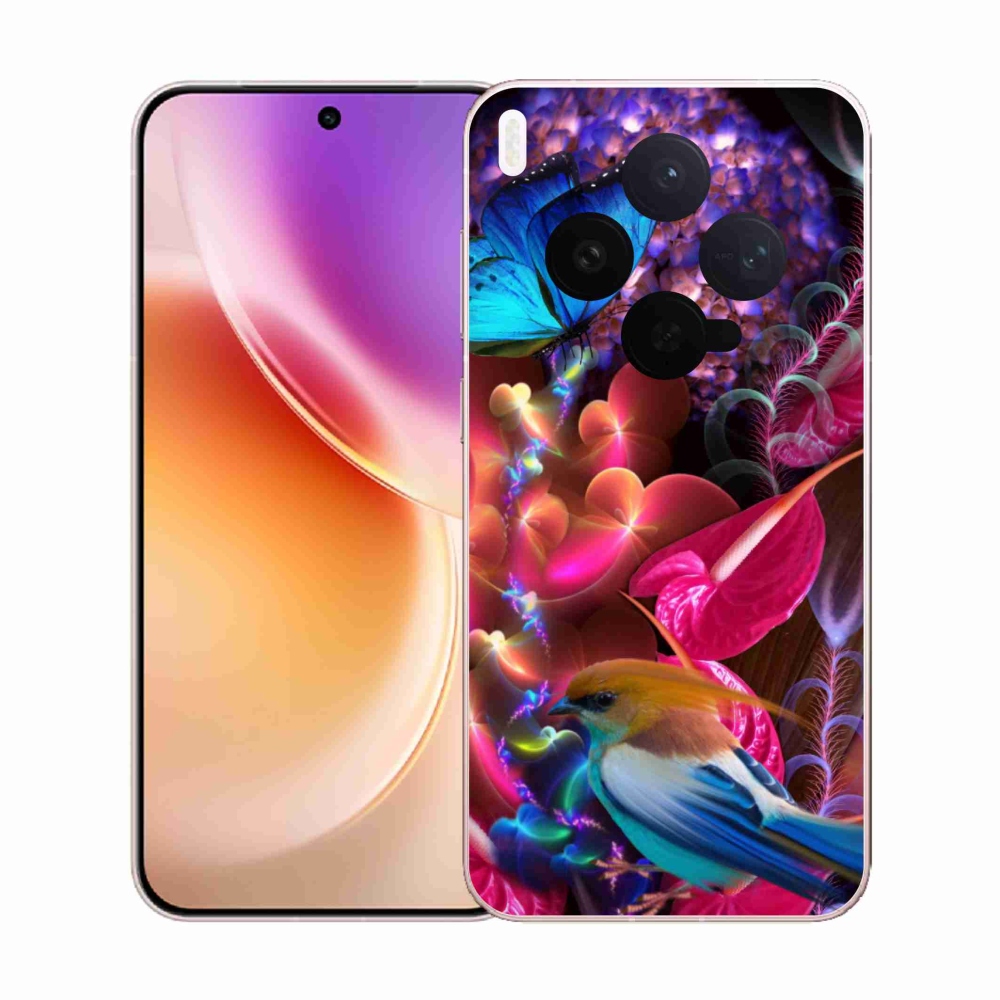 Gélový kryt mmCase na Vivo X300 - farebné kvety