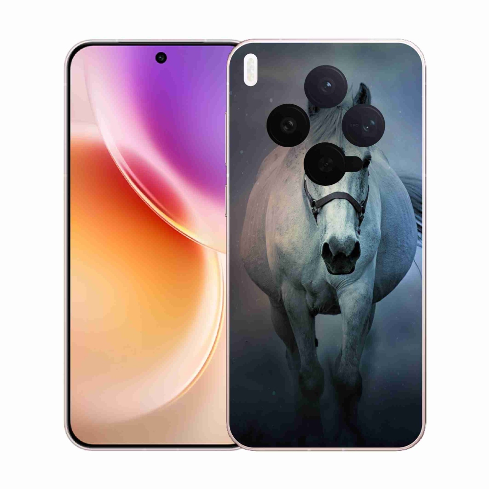 Gélový kryt mmCase na Vivo X300 - bežiaci biely kôň