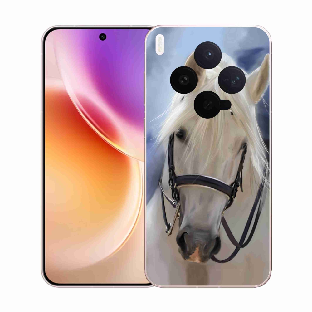 Gélový kryt mmCase na Vivo X300 - biely kôň