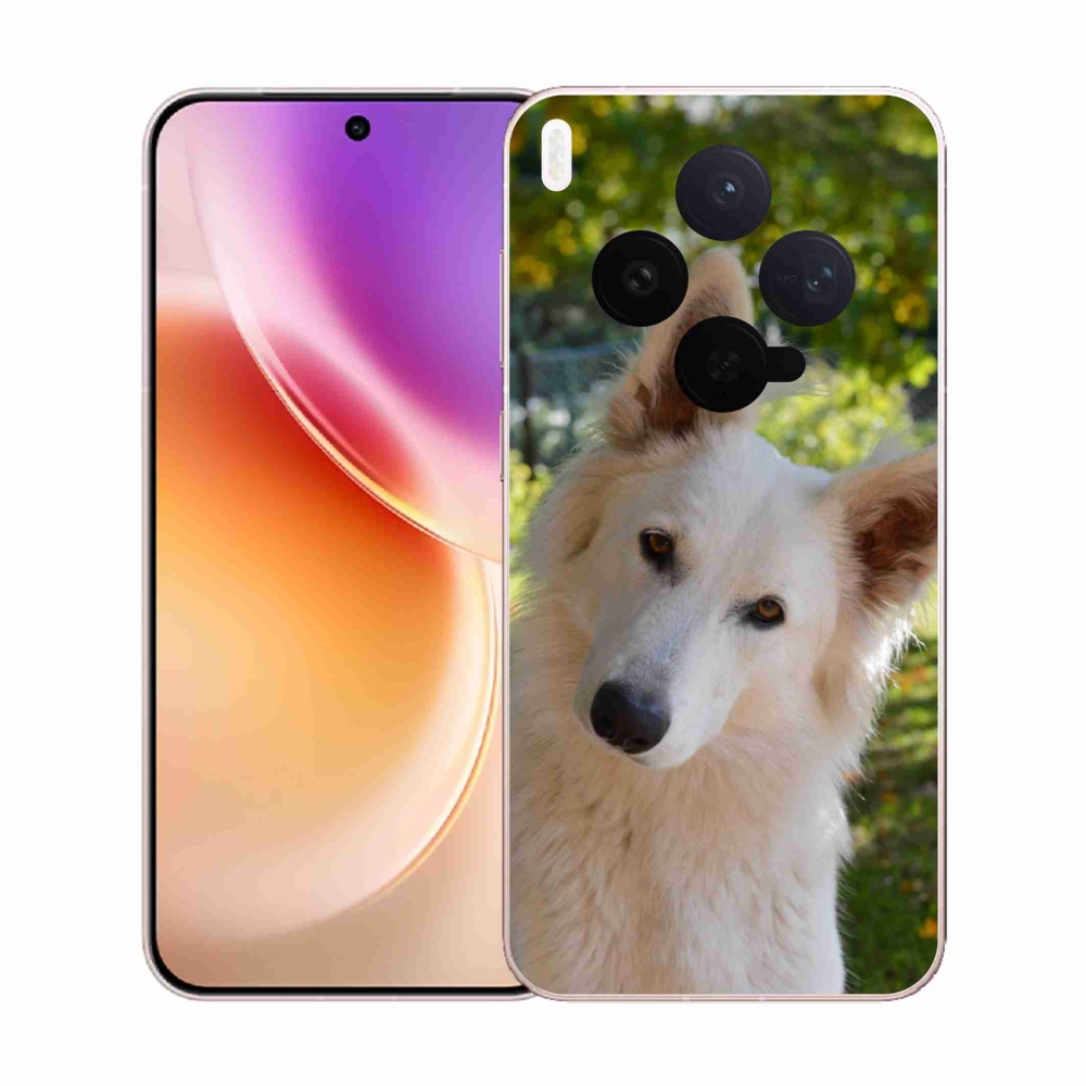 Gélový kryt mmCase na Vivo X300 - biely švajčiarsky ovčiak 1