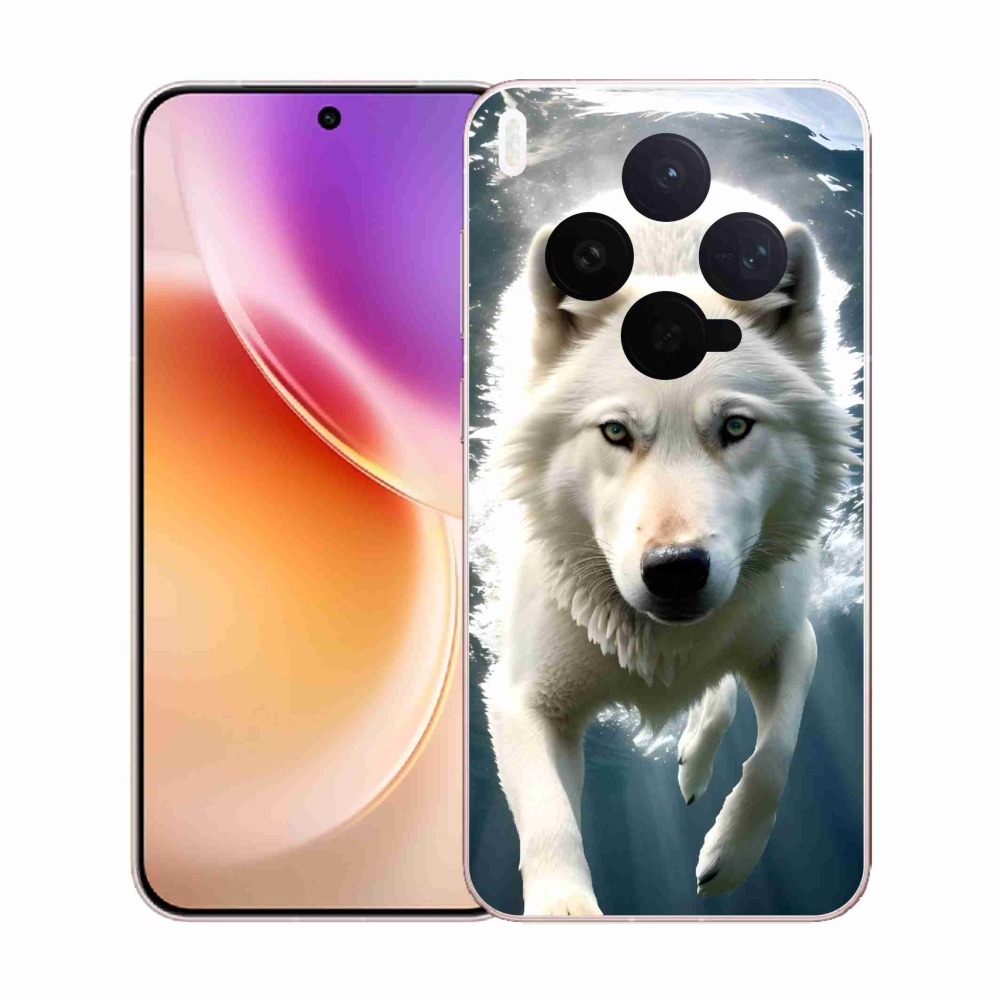 Gélový kryt mmCase na Vivo X300 - biely vlk