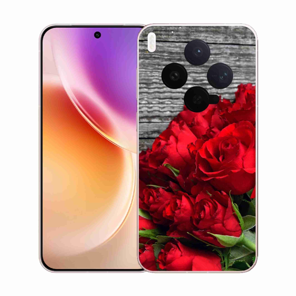 Gélový kryt mmCase na Vivo X300 - červené ruže