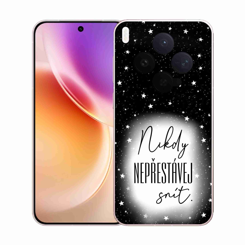 Gélový kryt mmCase na Vivo X300 - citát 1 bieločierne pozadie