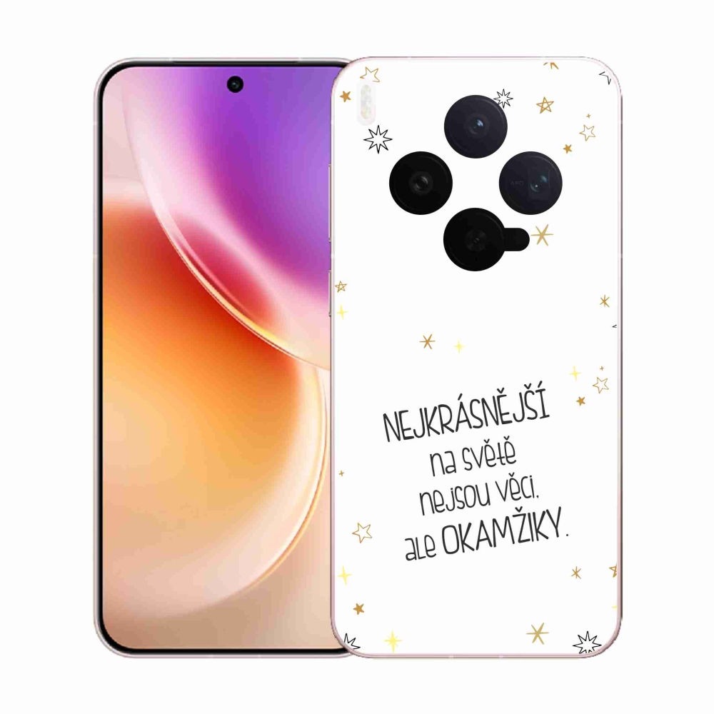 Gélový kryt mmCase na Vivo X300 - citát 4 biele pozadie