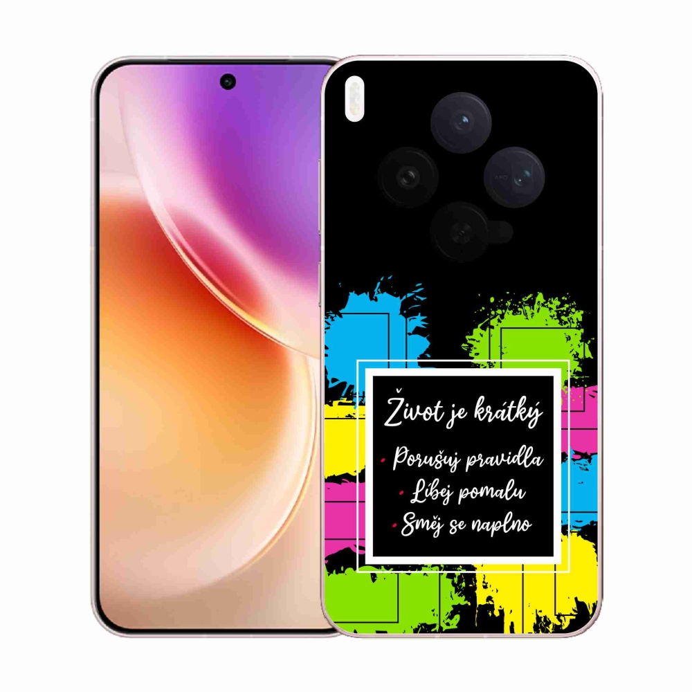 Gélový kryt mmCase na Vivo X300 - citát 5 čierne pozadie