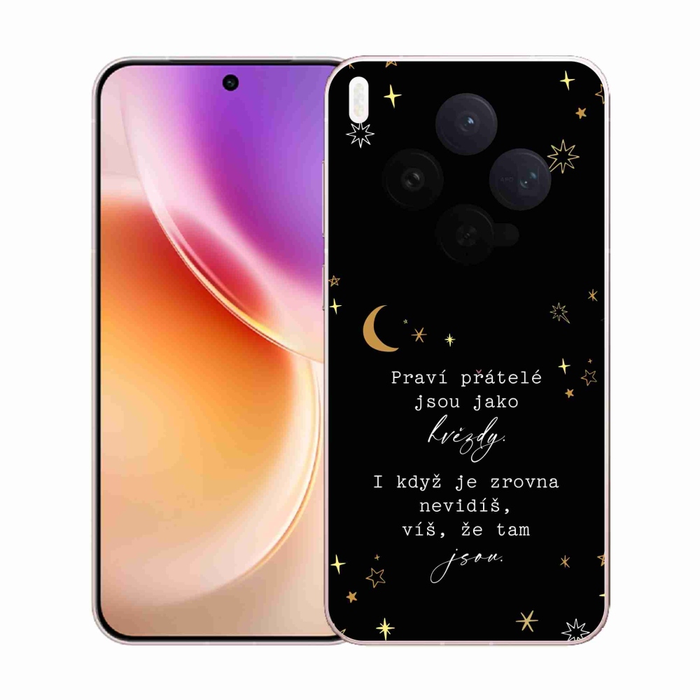 Gélový kryt mmCase na Vivo X300 - citát 6 čierne pozadie