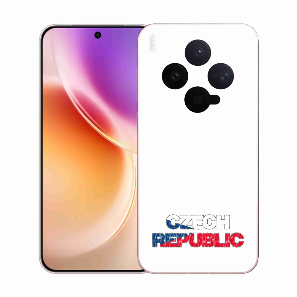 Gélový kryt mmCase na Vivo X300 - Czech Republic biele pozadie