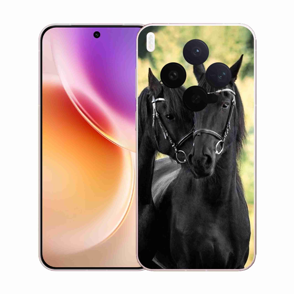 Gélový kryt mmCase na Vivo X300 - dva čierne kone