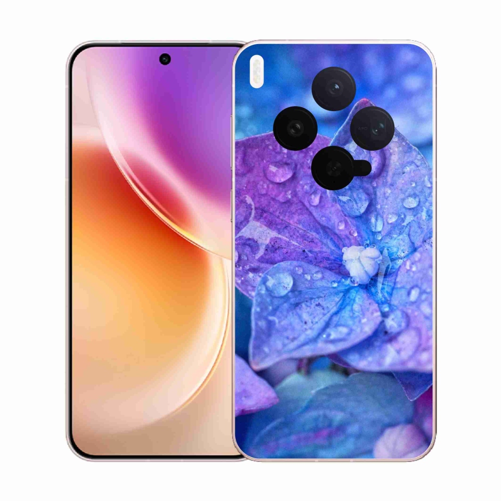 Gélový kryt mmCase na Vivo X300 - fialový kvet